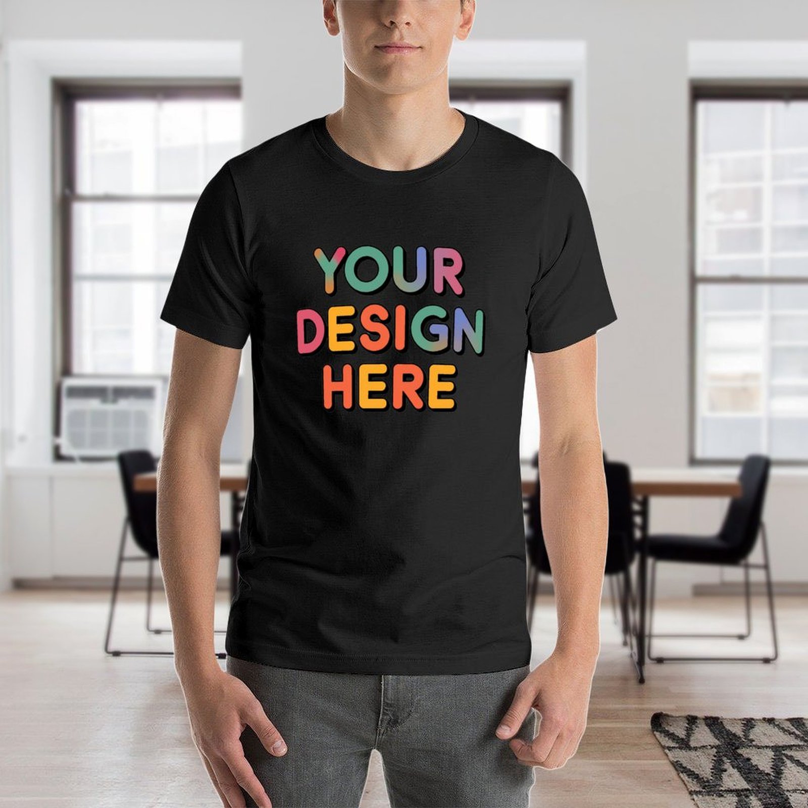 Customized Men’s Short Sleeve T-Shirt (Double-Sided Print) in Pure Cotton