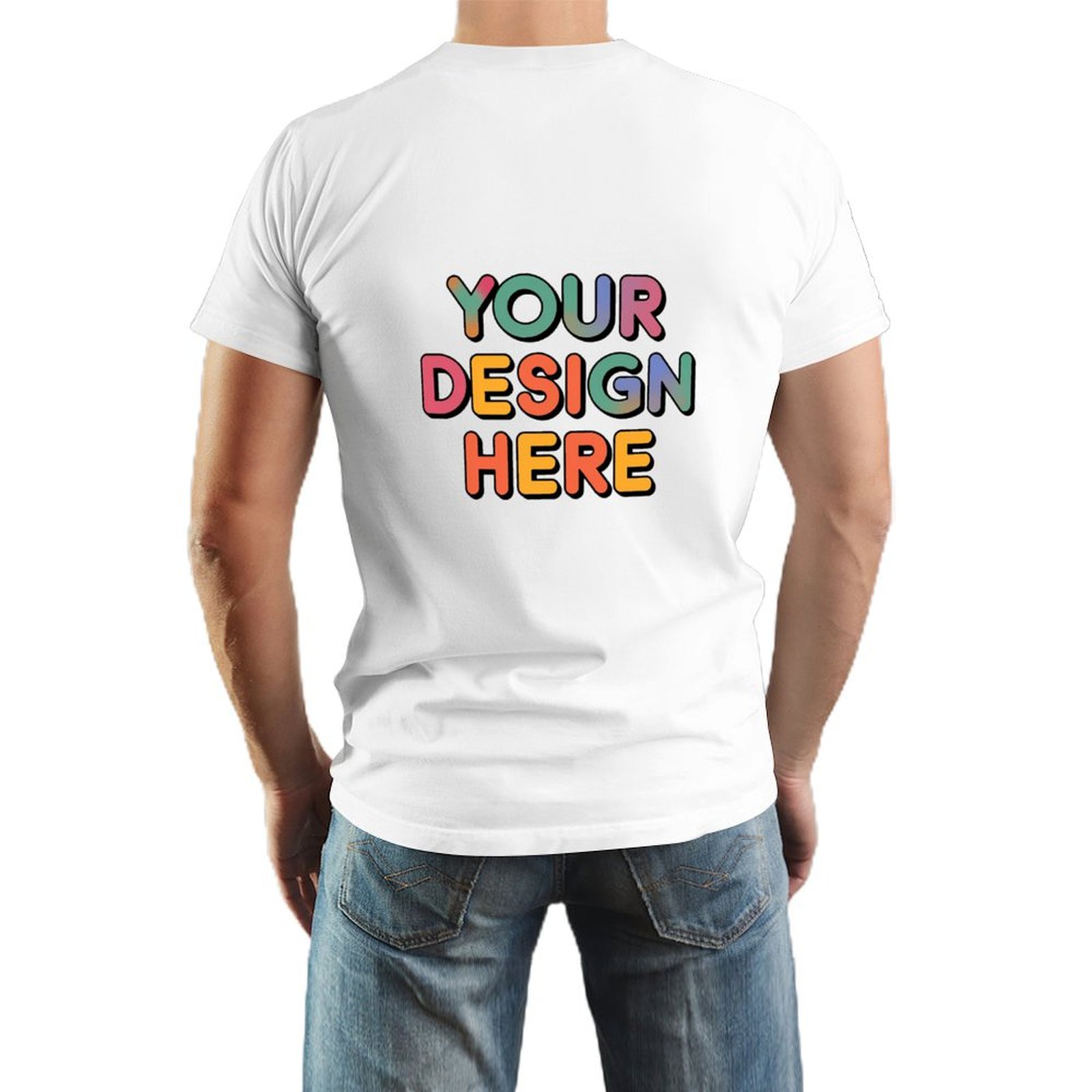 Customized Men’s T-Shirt Back Print in 100% Pure Cotton