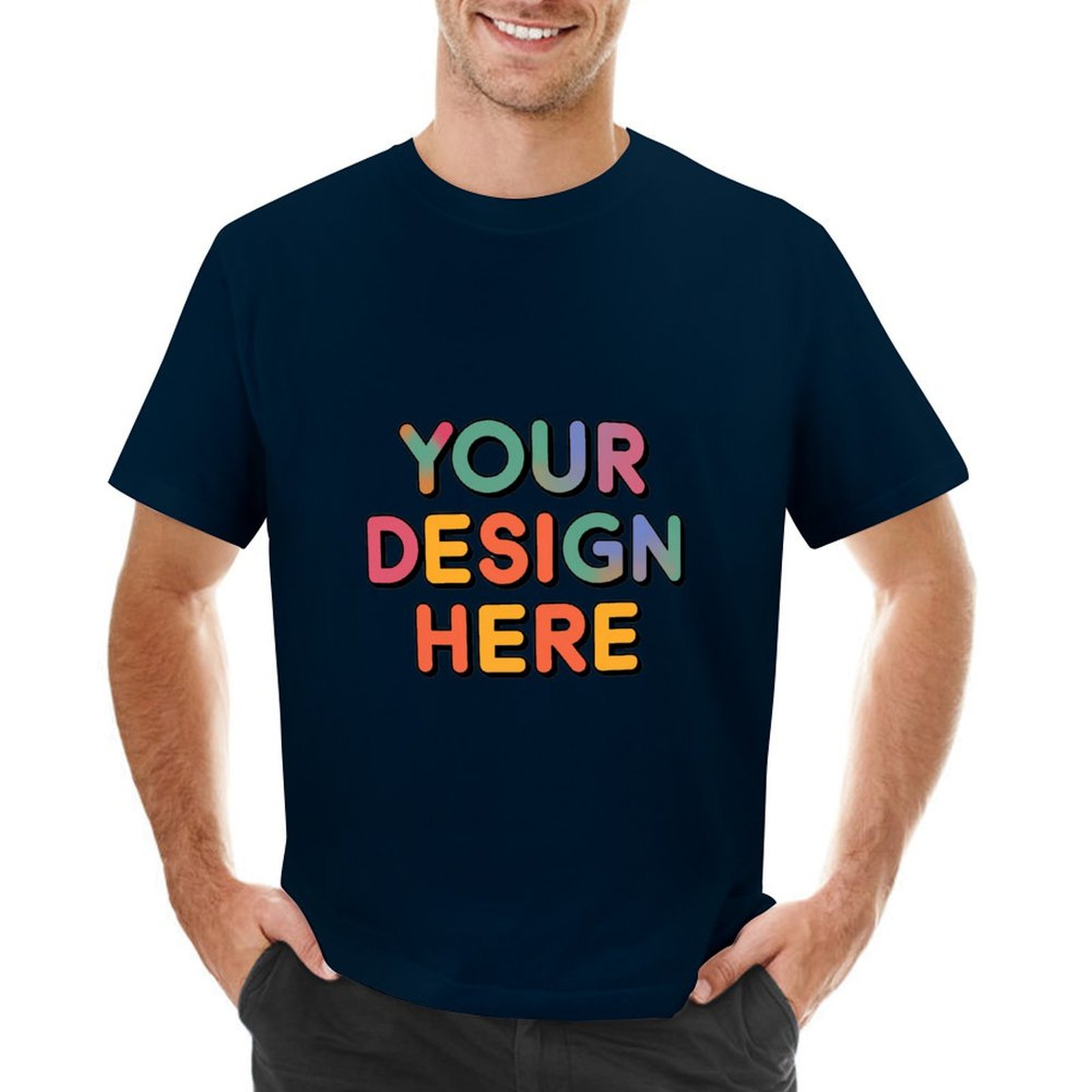 Customized Men’s Versatile 100% Cotton T-Shirt for Any Activity