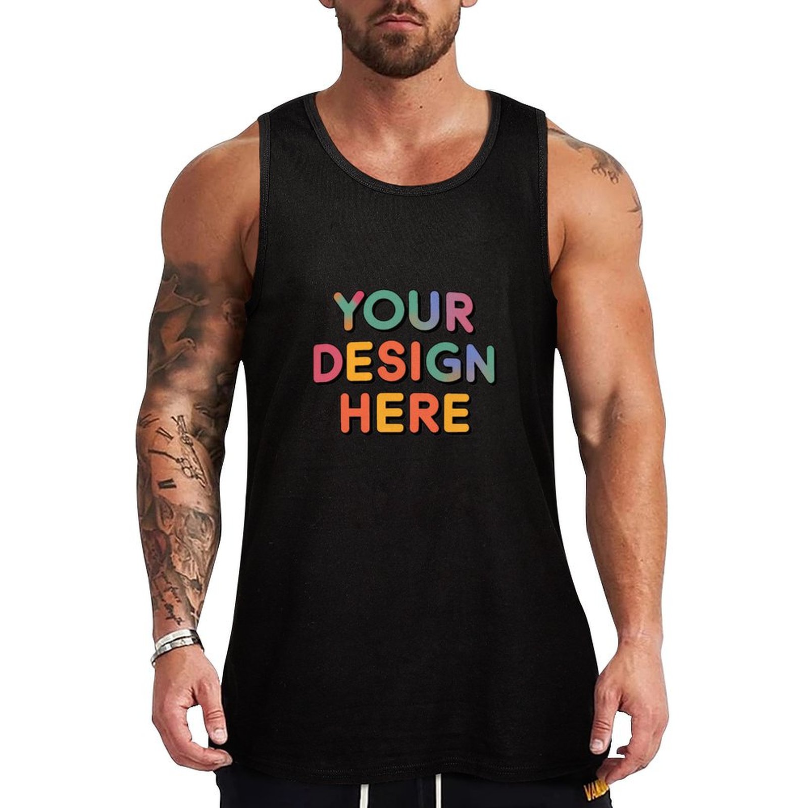 Custom Men’s Comfortable 100% Cotton Tank Top for Daily Use