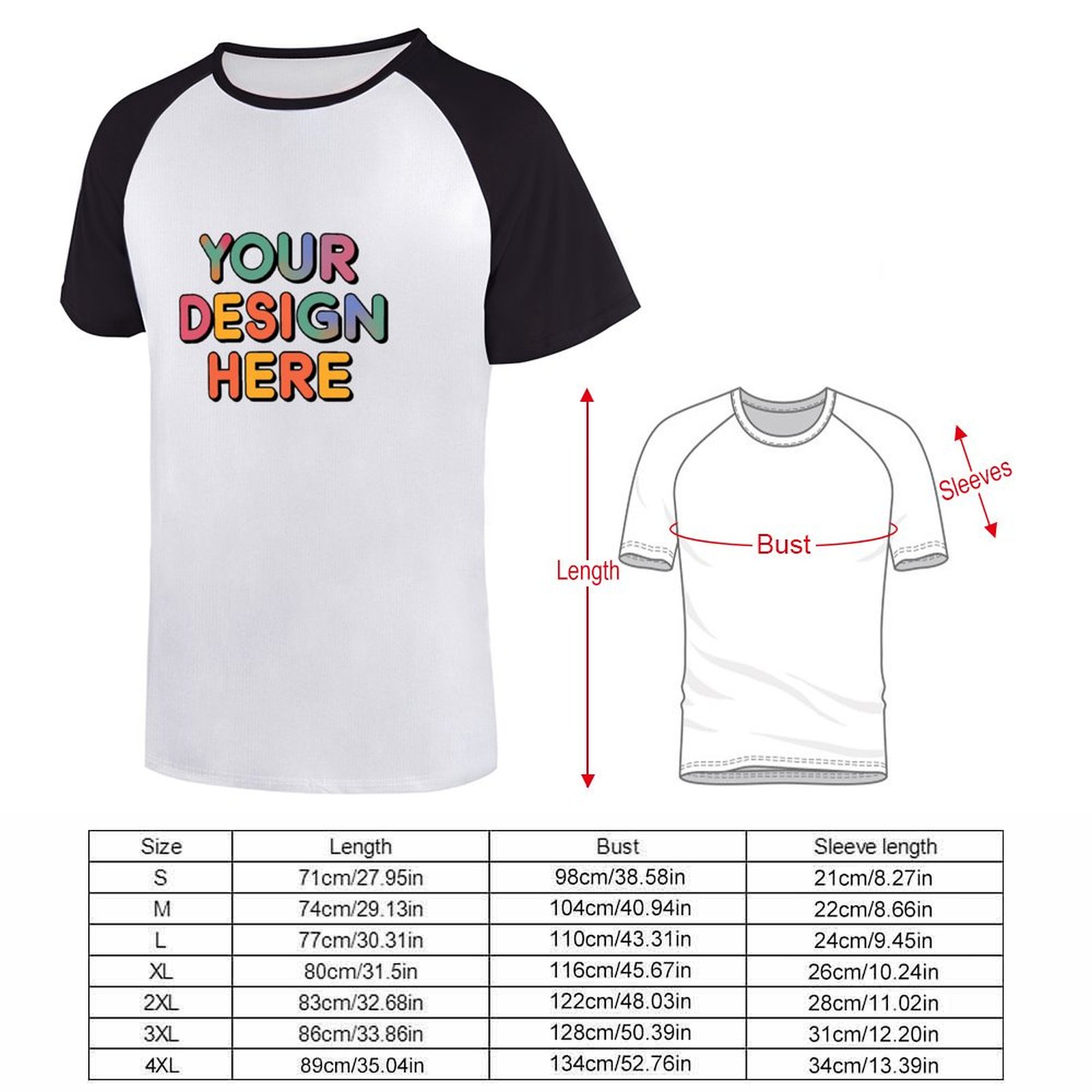 Customized Men’s Short Sleeve T-Shirt in 100% Pure Cotton