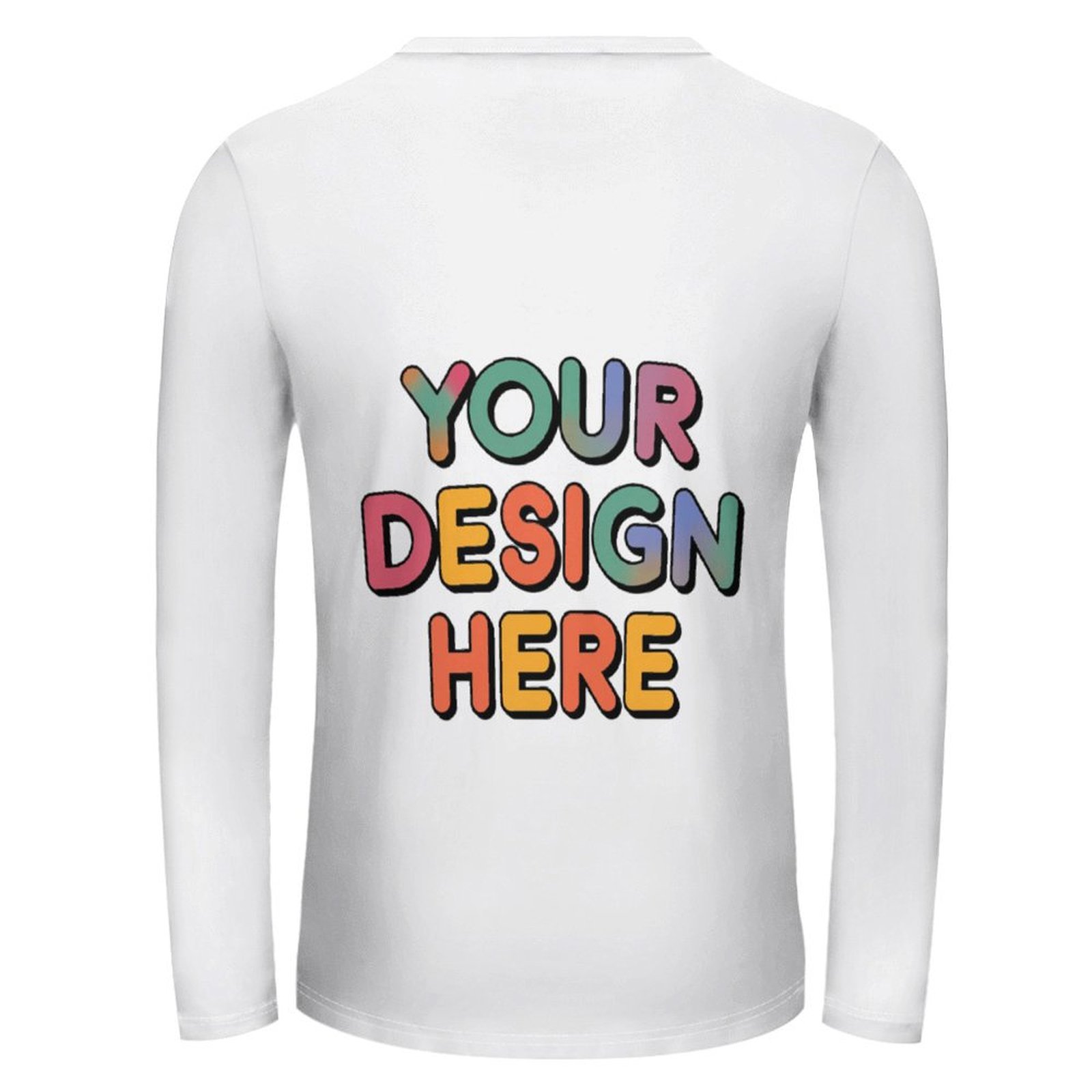 Custom Men’s Comfortable Full Print Long Sleeve T-Shirt for Everyday Wear