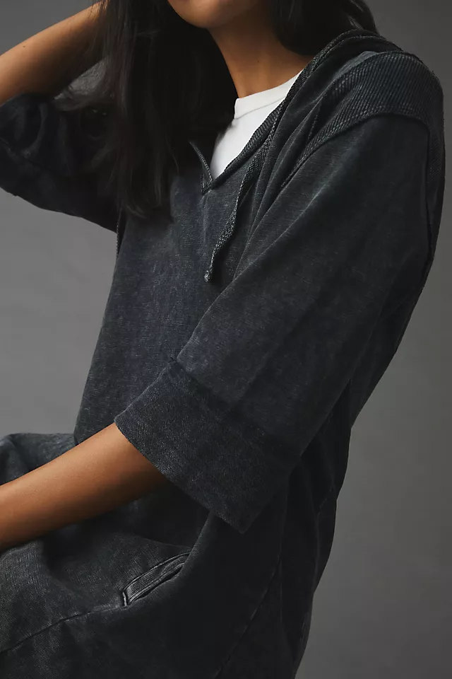 Sport Hoodie Mini Dress BLACK