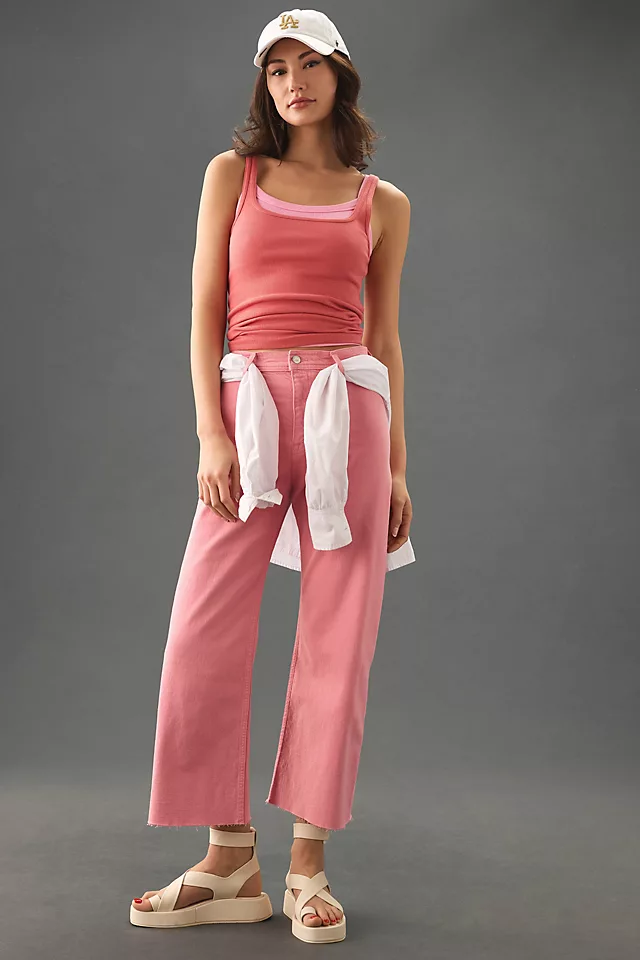 Penny Wide-Leg Crop Jeans FLAMINGO