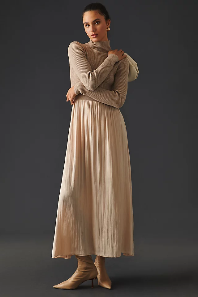 Twofer Sweater Dress NEUTRAL MOTIF