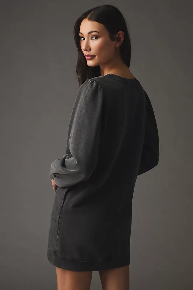 Washed Tunic Dress BLACK