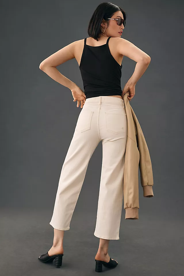 Malibu Crop Wide-Leg Jeans ECRU