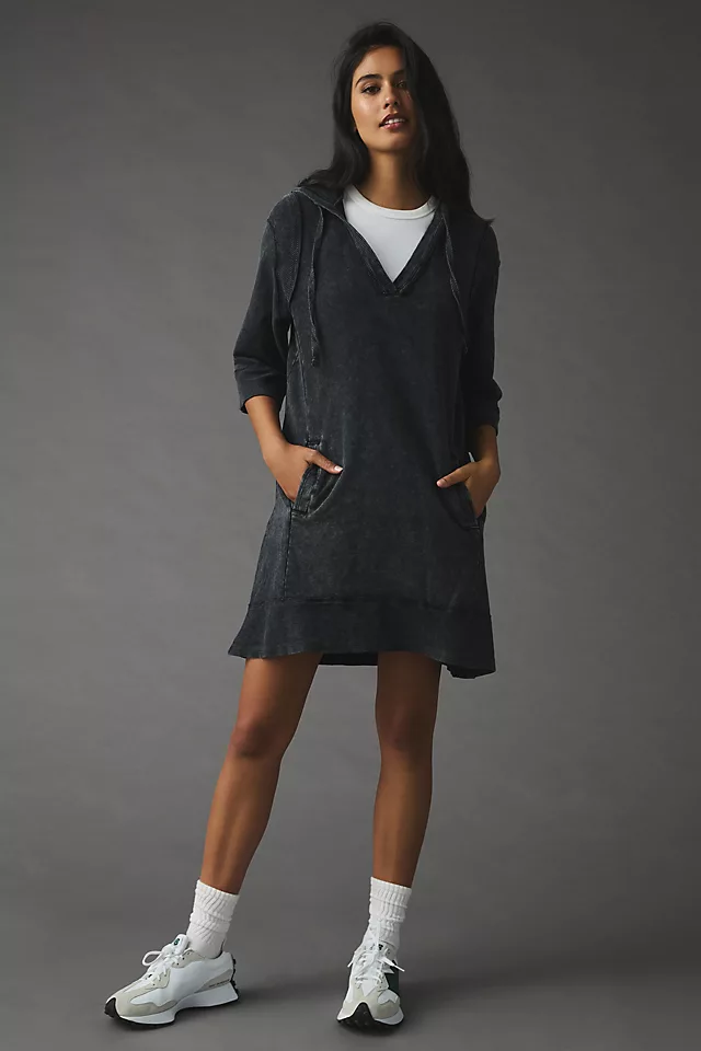 Sport Hoodie Mini Dress BLACK