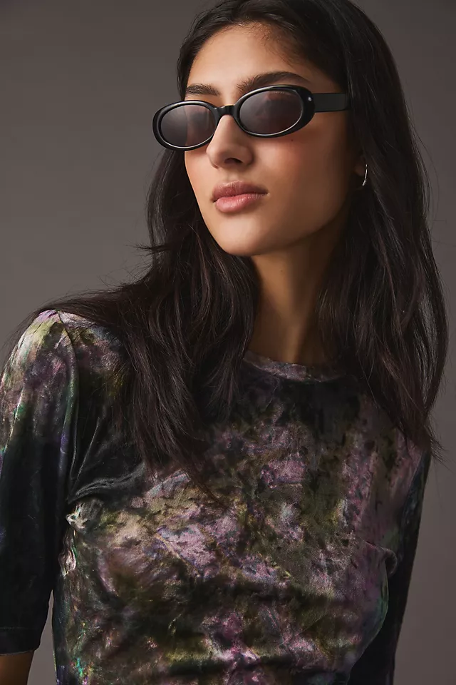 Cynthia Rowley Crushed Velvet Dress PURPLE