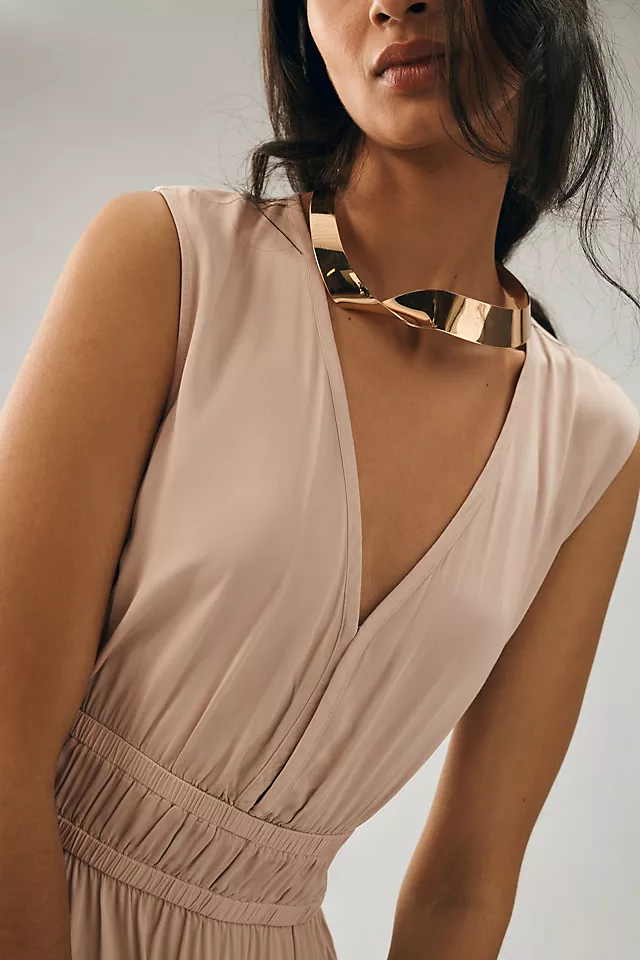 Cloth & Stone Sleeveless Deep-V Dress LOTUS FLOWER