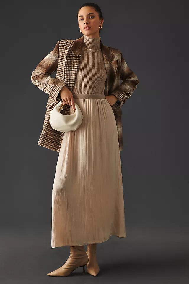 Twofer Sweater Dress NEUTRAL MOTIF