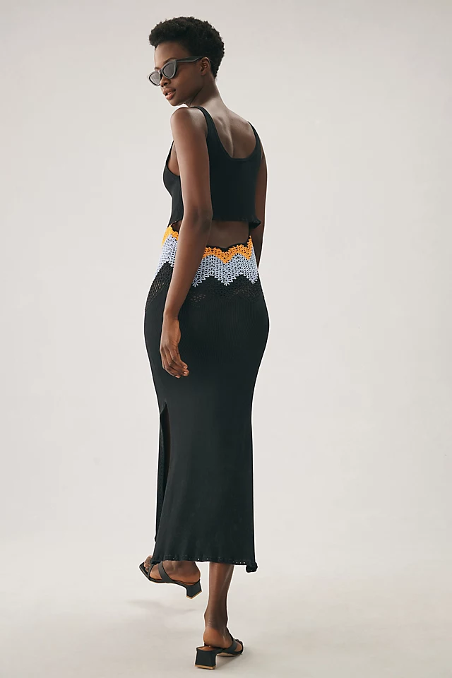 Beatrice .b Slim Crochet Dress BLACK