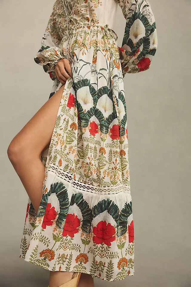 Printed Buttondown Shirt Dress BOTANICAL MOTIF