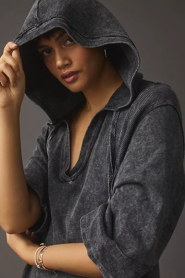 Sport Hoodie Mini Dress BLACK