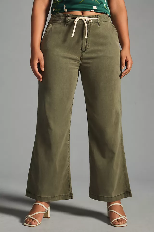 Cropped Wide-Leg Jeans VINTAGE IVY GREEN