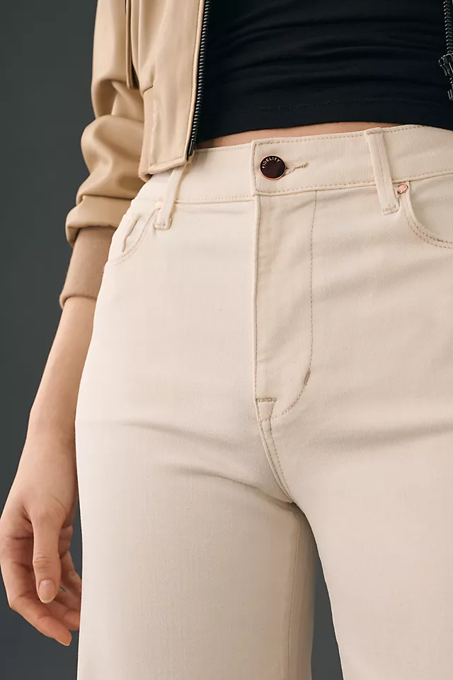 Malibu Crop Wide-Leg Jeans ECRU