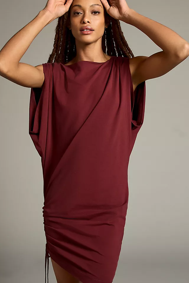 Ruched Sleeveless Dress COCOA PLUM