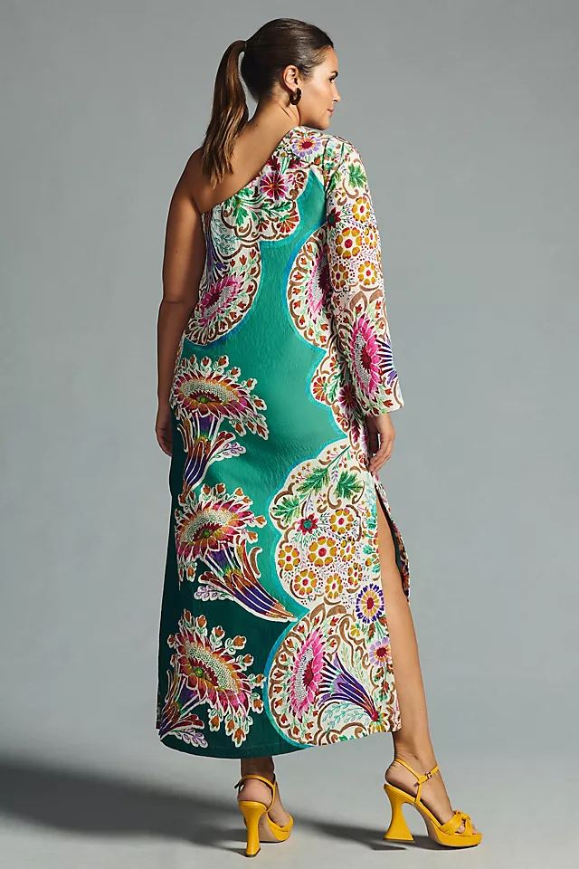 One-Shoulder Printed Shift Dress ASSORTED