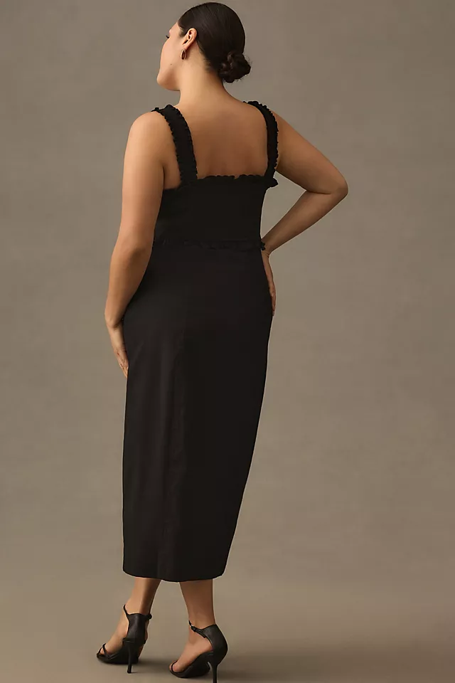 Slim Square-Neck Dress BLACK