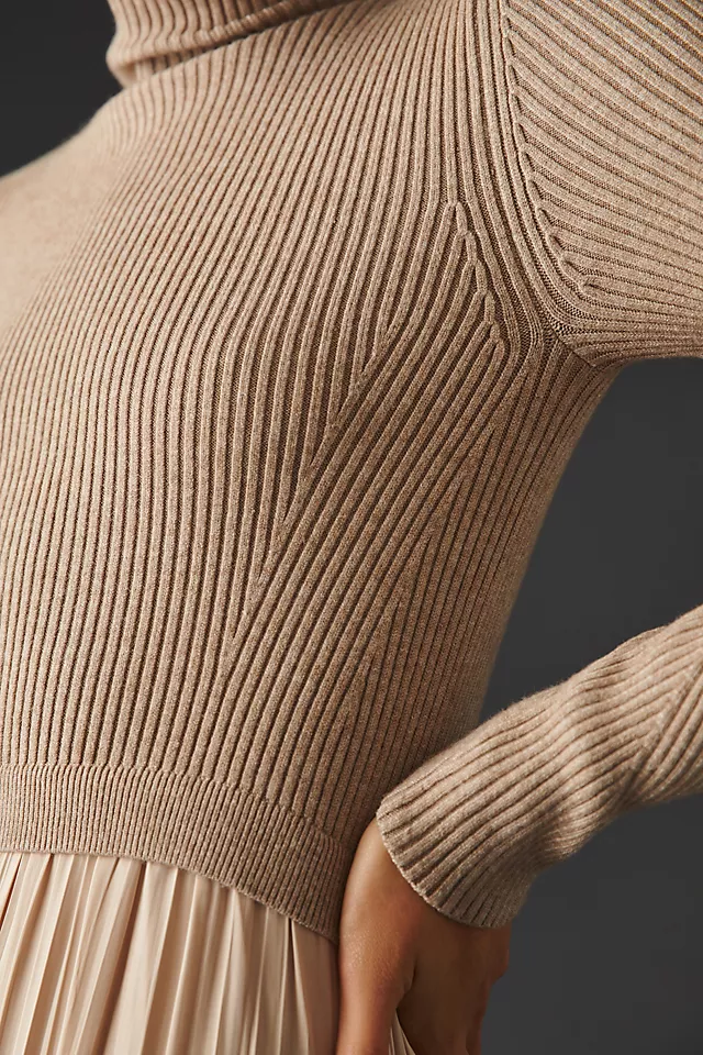 Twofer Sweater Dress NEUTRAL MOTIF