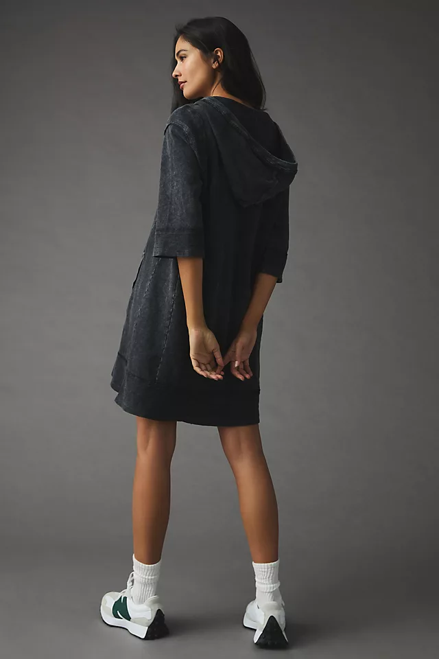 Sport Hoodie Mini Dress BLACK