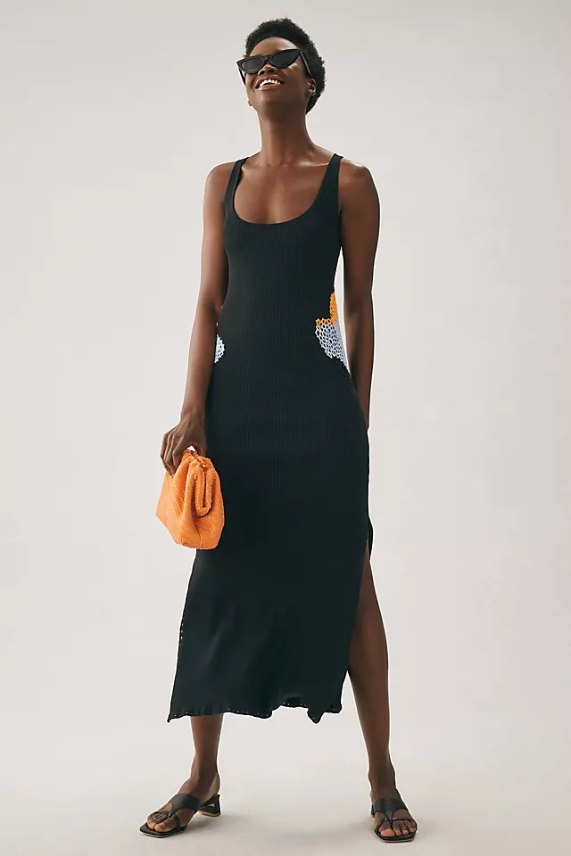 Beatrice .b Slim Crochet Dress BLACK