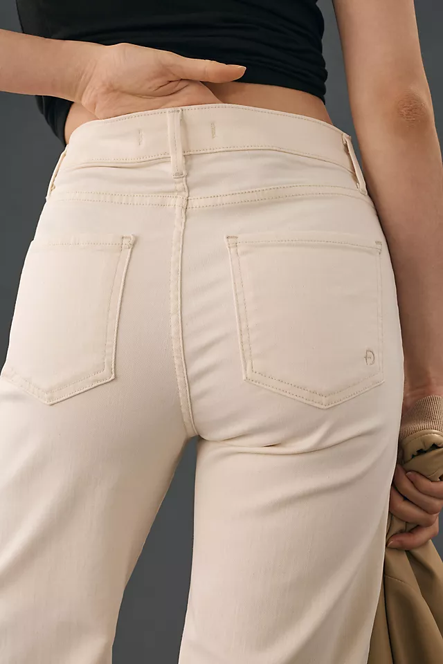 Malibu Crop Wide-Leg Jeans ECRU