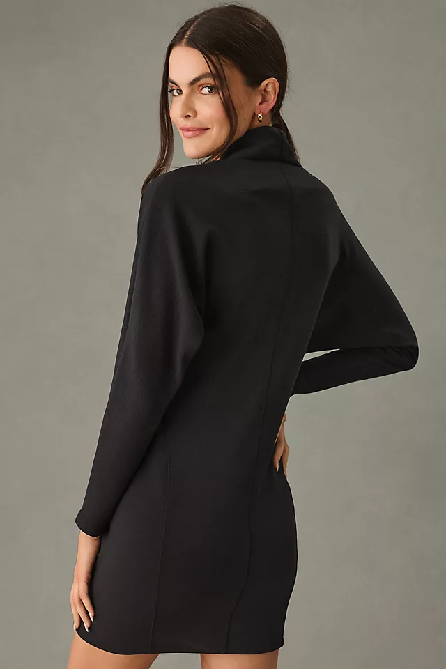 Long-Sleeve Knit Dress BLACK