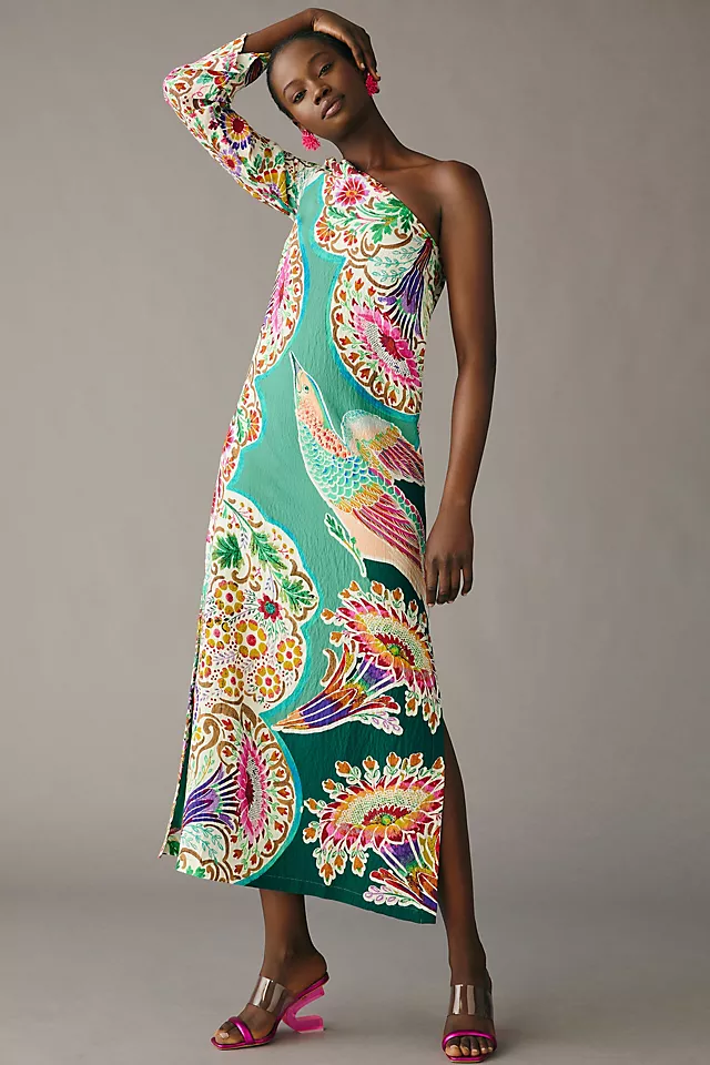 One-Shoulder Printed Shift Dress ASSORTED