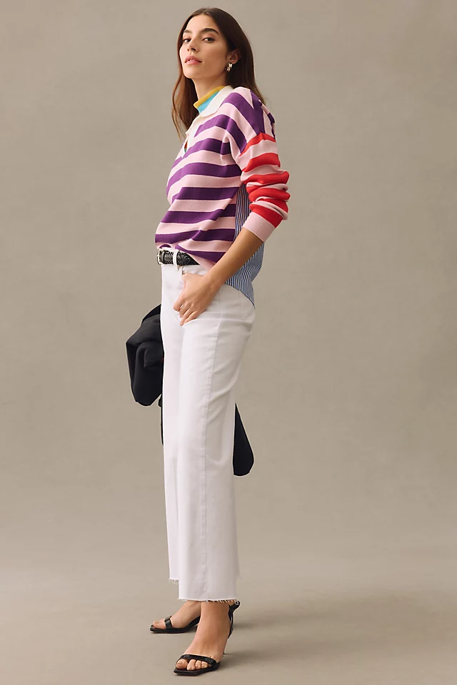 Paige Anessa Wide-Leg Crop Jeans CRISP WHITE