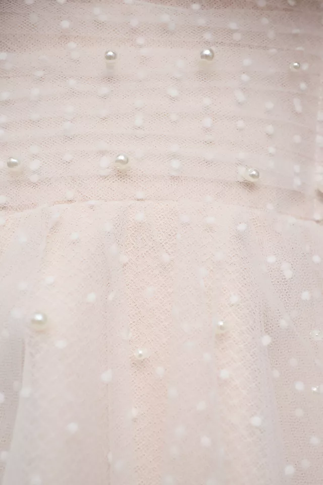 Watters Macaron Square-Neck Tulle Embellished Mini Dress IVORY