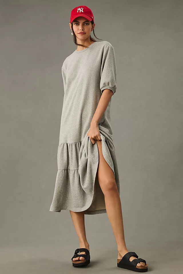 Tiered Lounge Dress HEATHER GREY