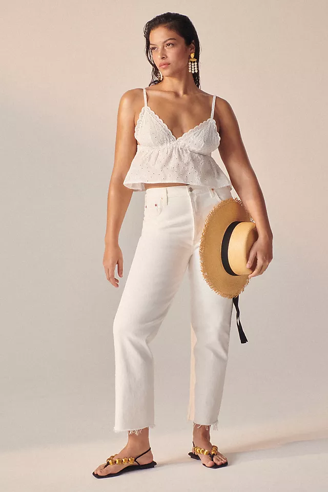 Wide Straight Jeans WHITE