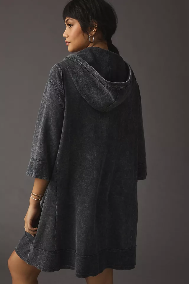 Sport Hoodie Mini Dress BLACK