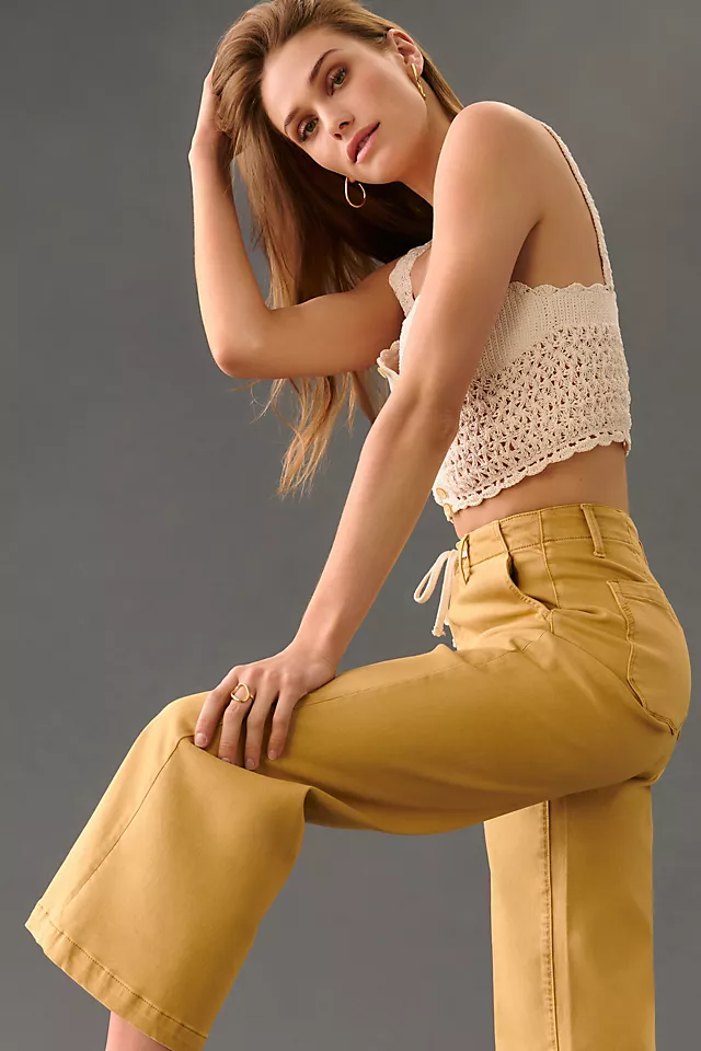 Cropped Wide-Leg Jeans VINTAGE GOLDEN GLOW
