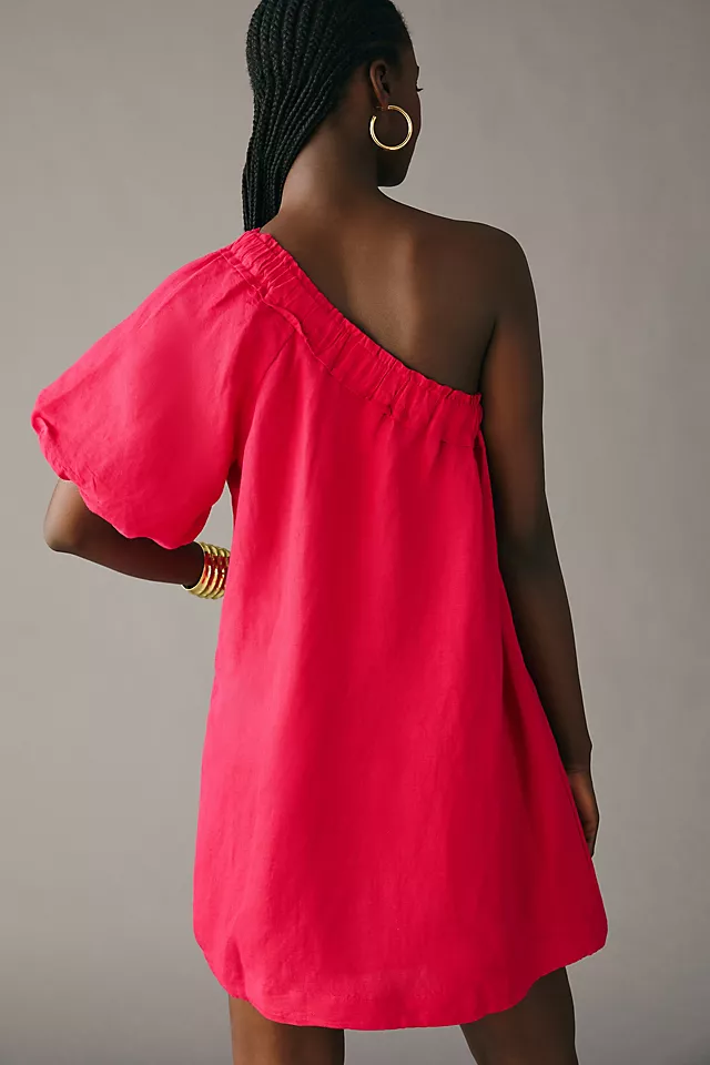 One-Shoulder Waistless Mini Dress PINK