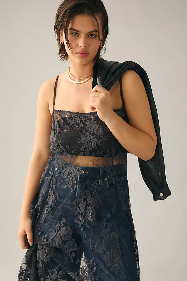 Mesh Maxi Dress CARBON