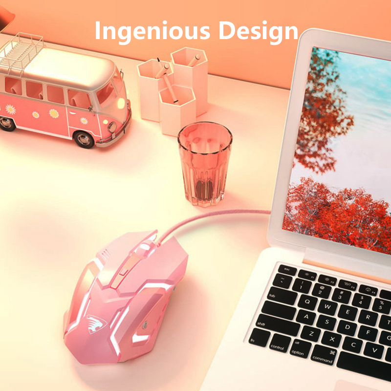 E-sports gaming mouse wired silent peripheral mechanical computer USB mouse luminous home office