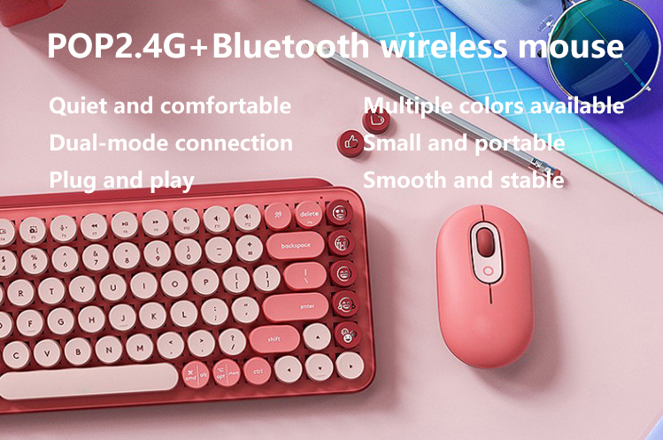 New model suitable for Logitech pop Bluetooth 2.4G wireless mouse office home business compact mouse