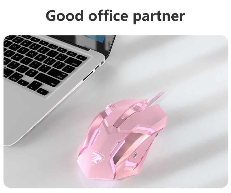 E-sports gaming mouse wired silent peripheral mechanical computer USB mouse luminous home office