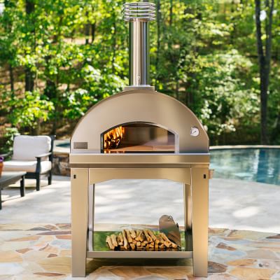 Fontana Forni Mangiafuoco Wood-Fired Pizza Oven & Cart