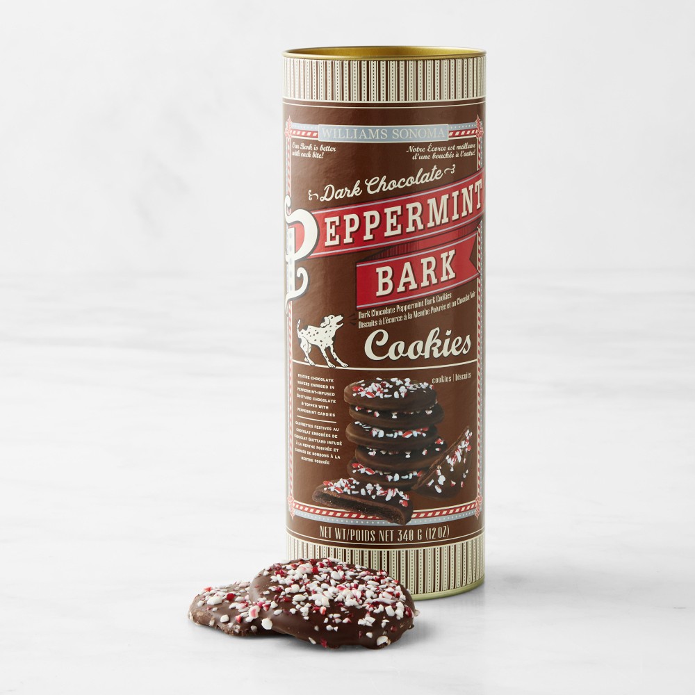 Williams Sonoma Dark Chocolate Peppermint Bark Cookies