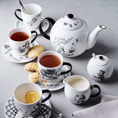 Rory Dobner x Williams Sonoma Alice's Adventures In Wonderland Tea Set Cream & Sugar