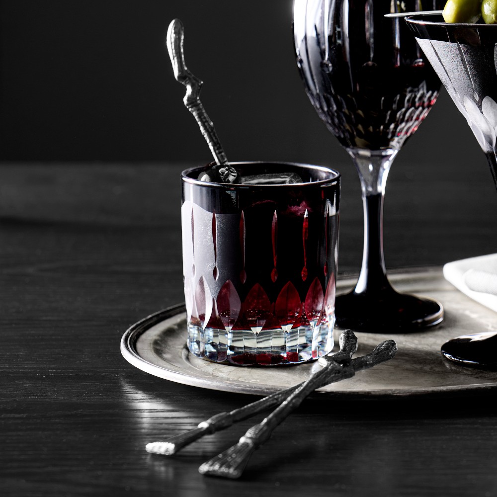 Wilshire Jewel Cut Double Old-Fashioned Glasses, Set of 4