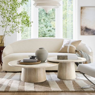 Ortega Travertine Nesting Coffee Tables (36