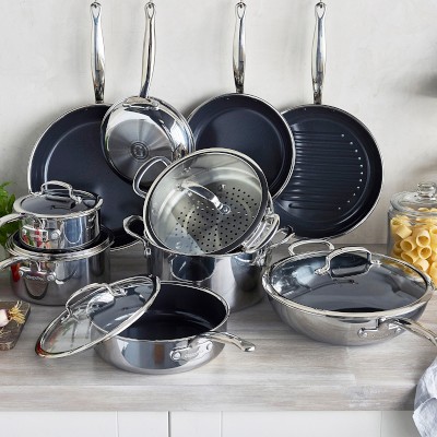 GreenPan™ Premiere Max Stainless-Steel Ceramic Nonstick 15-Piece Cookware Set