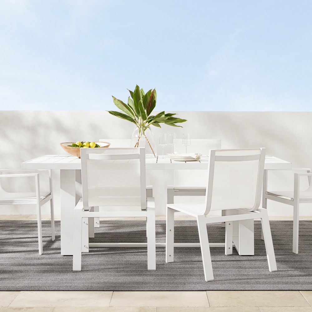 Santa Barbara Outdoor Metal Rectangular Dining Table (84