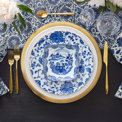 Marlo Thomas x Williams Sonoma Blue Scenic Appetizer Plates, Set of 4