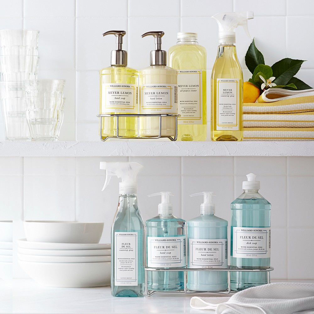 Williams Sonoma Fleur De Sel Hand Soap, Dish Soap & Lotion 4-Piece Kitchen Set