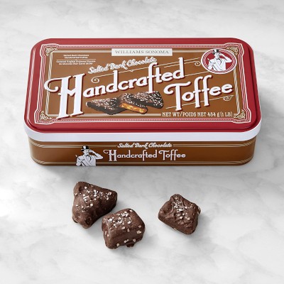 Williams Sonoma Dark Chocolate Handcrafted Toffee with Sea Salt